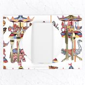 Animals Celebrated Carousels white