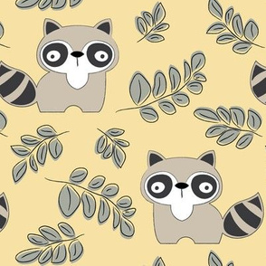 raccoons-and-leaves-on-cream