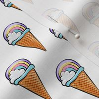 pastel rainbow icecream cones 