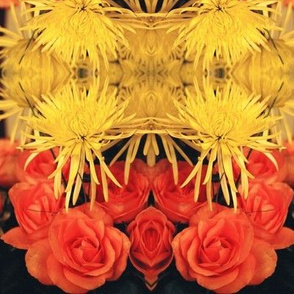 YellowMums OrangeRoses-LARGE-mirror