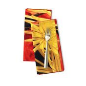 YellowMums OrangeRosesTeaTowel