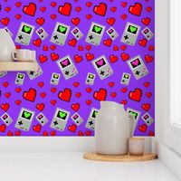 Handheld videogame Pixel hearts