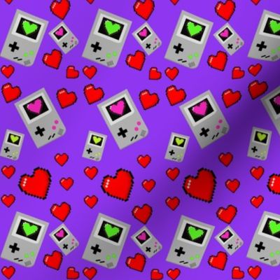 Handheld videogame Pixel hearts