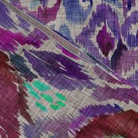 Ikat Parrot (violet) Rotated