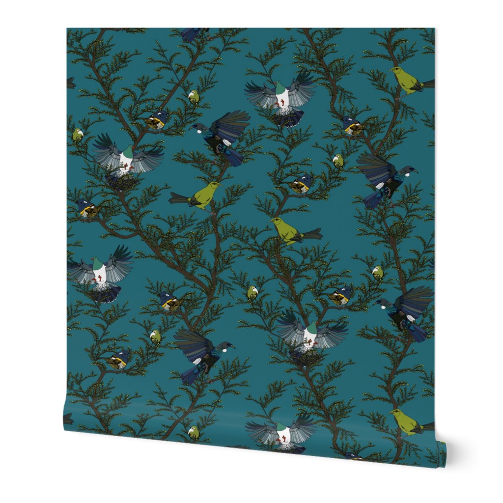 Bird repeat turquoise