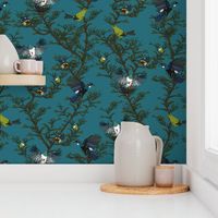 Bird repeat turquoise