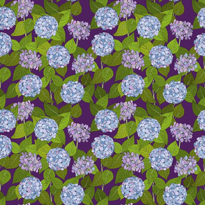 Hydrangea tile purple - medium