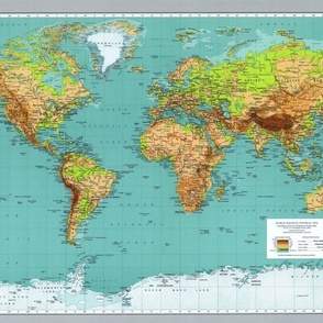 1970 world map, small