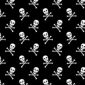 skull and crossbones // black and white