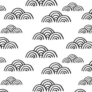 sketchy whaves pattern. clouds in the sky design