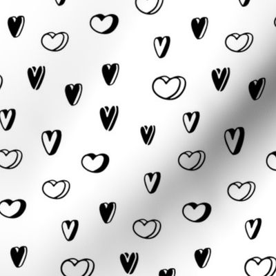 Sketch hearts pattern