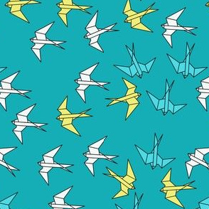 paper_swallows_teal_white_yellow