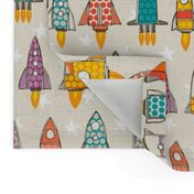 retro rockets eggshell