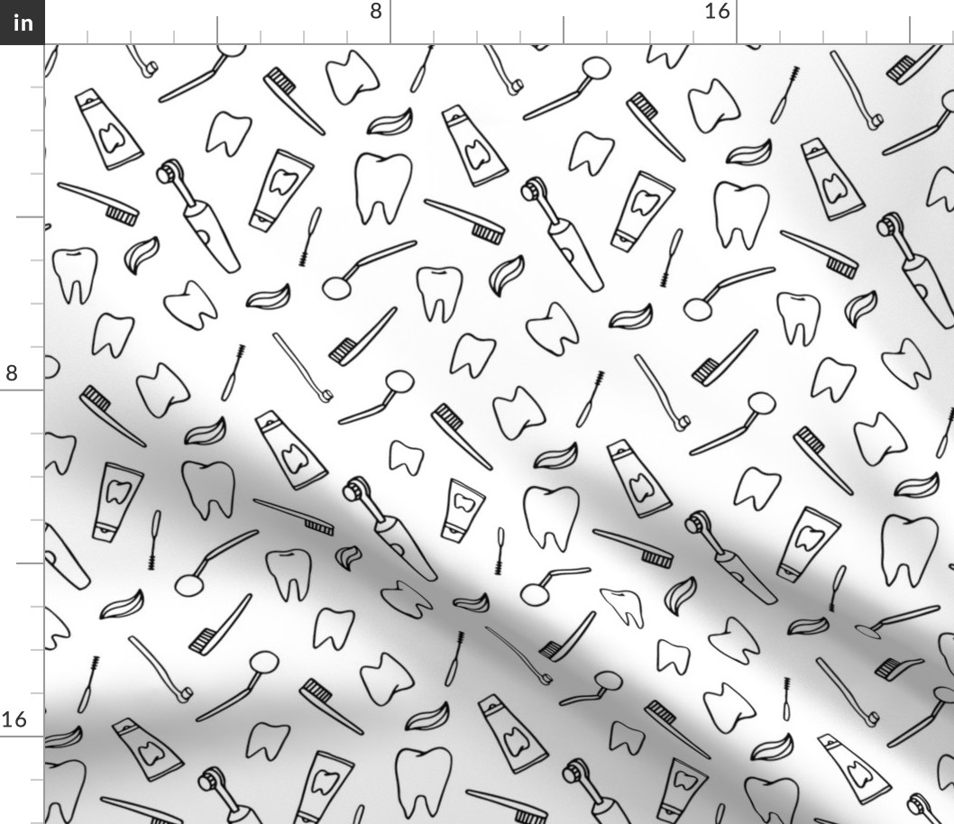Dentistry and stomatology pattern Fabric | Spoonflower