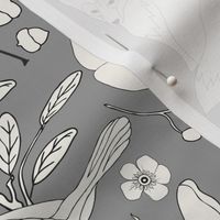 Rustic Toile - H White, Lt Grey