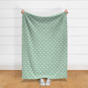 basenji silhouette dog fabric mint