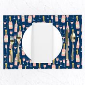 rosé all day wine fabric brunch navy