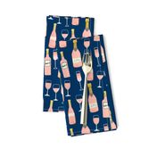 rosé all day wine fabric brunch navy