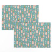 rosé all day wine fabric brunch teal