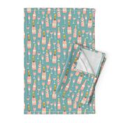 rosé all day wine fabric brunch teal