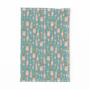 rosé all day wine fabric brunch teal