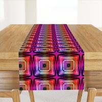 6" bamboo 8 rainbow marquetery tiles pink purple coral