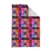 6" bamboo 8 rainbow marquetery tiles pink purple coral