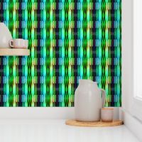 bamboo 9 marquetery stripes blue aqua green rainbow