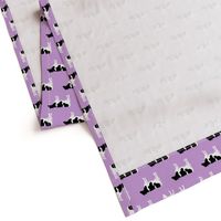 (med scale) cows on purple - farm fabric C18BS