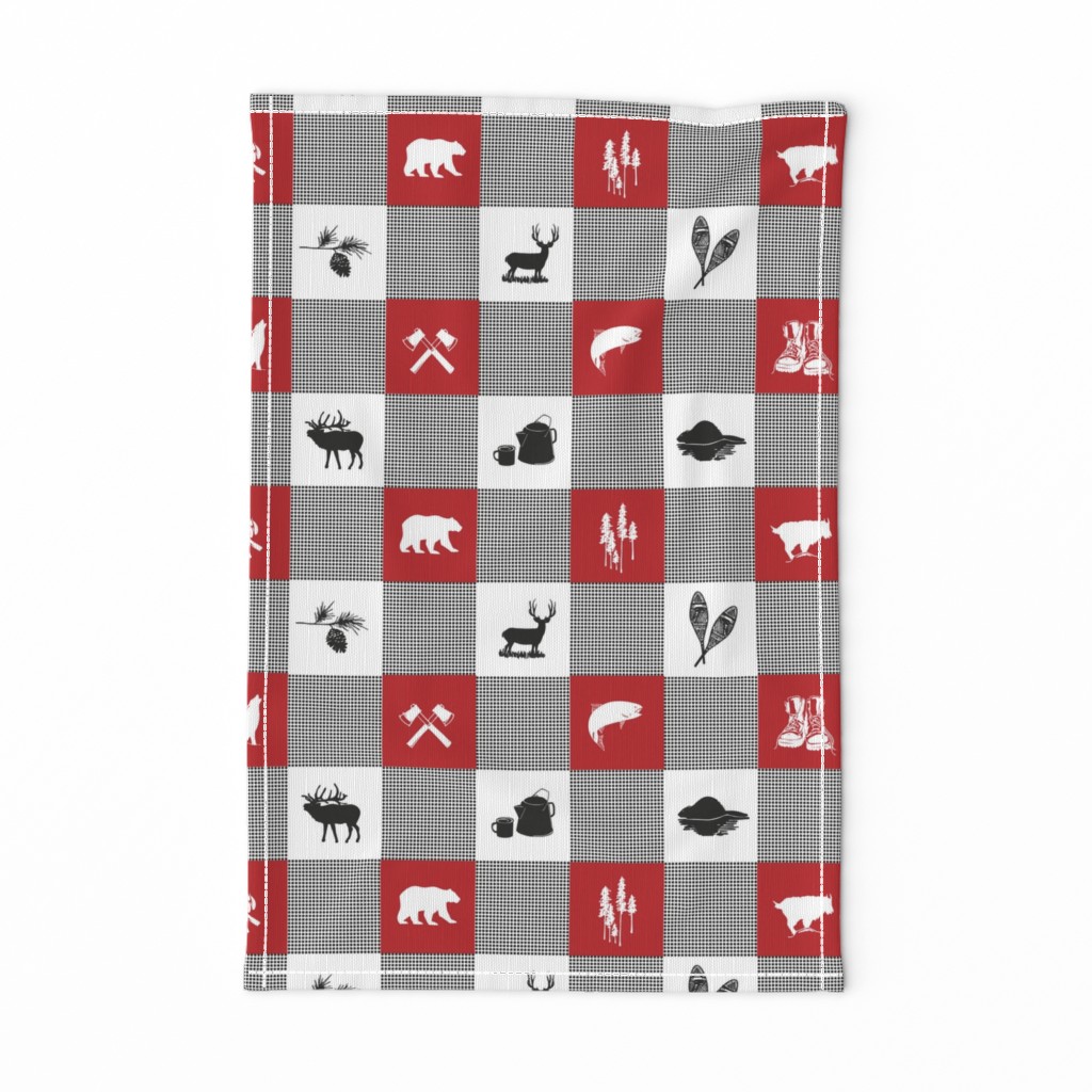 LG Wilderness Buffalo Check Animal RED