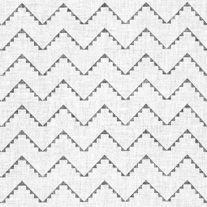 Festival mini chevron white linen