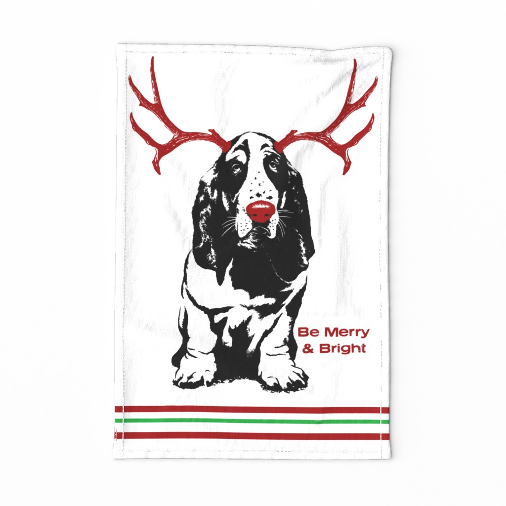 Christmas Dog Tea Towel 