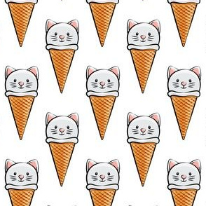 cute cat icecream cones