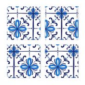 Sevilla Blanco Spanish Tile - Blue White