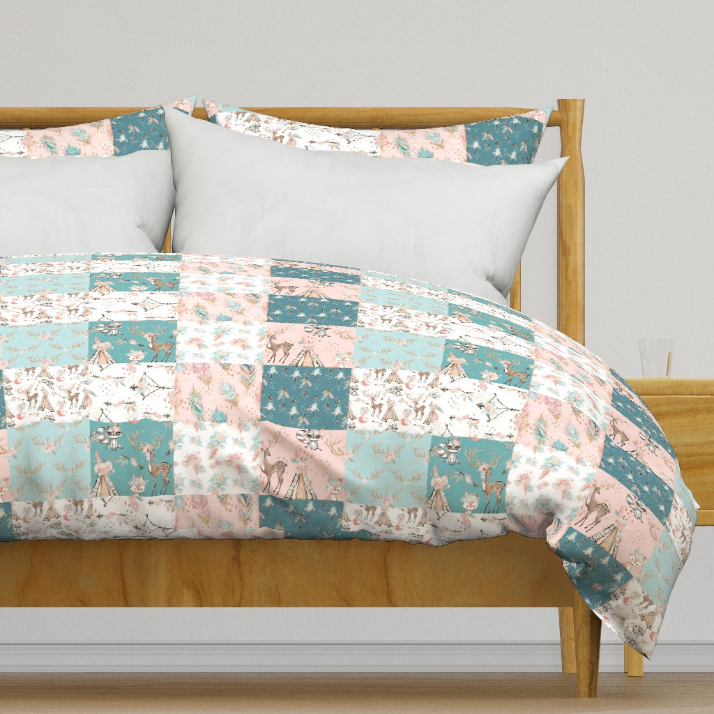 Woodland Minky Cheater Quilt