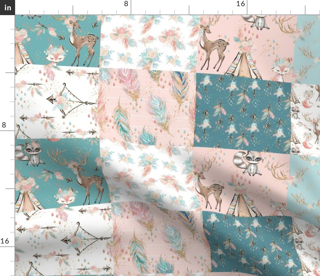 Woodland Minky Cheater Quilt