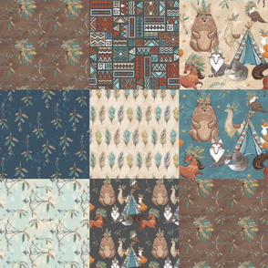 Boho Boy Woodland Cheater Quilt