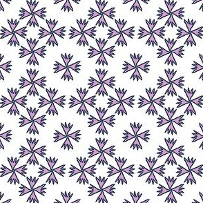  spiky flowers navy and orchid 2 inch limited NOB