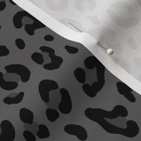 ★ LEOPARD PRINT in BLACK AND GRAY ★ Medium Scale / Collection : Leopard Spots – Punk Rock Animal Print