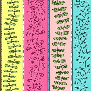 Vines and Branches Stripes (Multi)