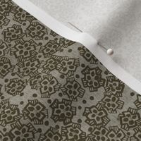 Abstract Flowers Minimal Rustic Floral Taupe Grey Neutral