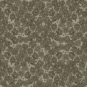 Abstract Flowers Minimal Rustic Floral Taupe Grey Neutral