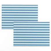 Horizontal Stripes, Blue, White