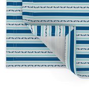 Horizontal Stripes, Blue, White