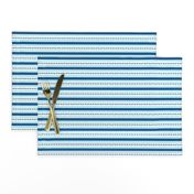 Horizontal Stripes, Blue, White