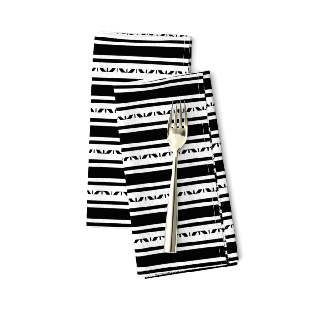 Large Horizontal Stripes, Black, White