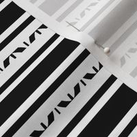 Large Horizontal Stripes, Black, White