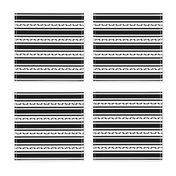 Large Horizontal Stripes, Black, White