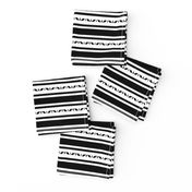 Large Horizontal Stripes, Black, White