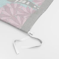 Pentagon Flag Bunting for Party, Pink, Aqua